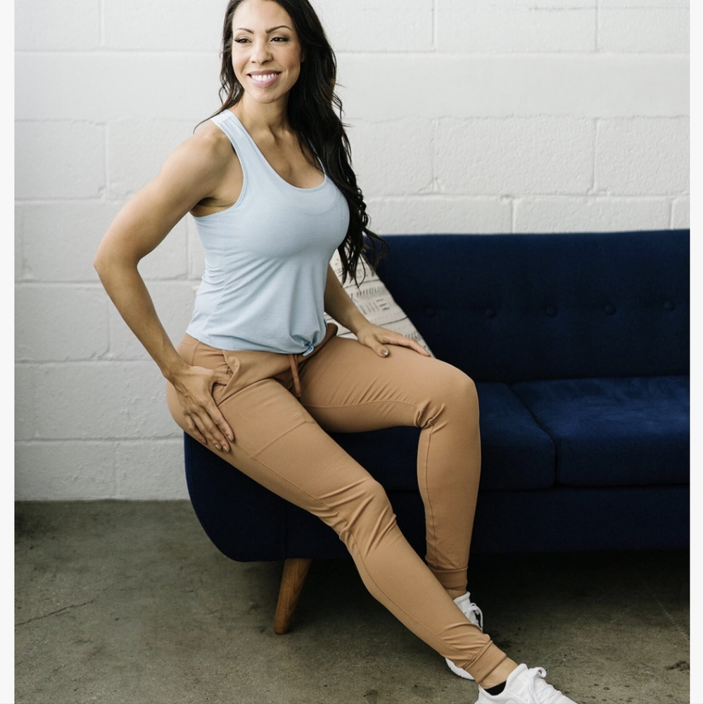 TWO Ascend Zyia Joggers XS (one camel / one gray for $50)